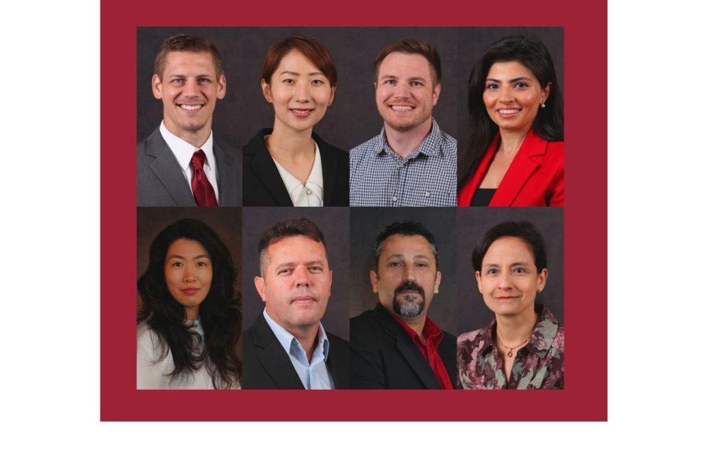 headshots of new faculty at Bridgewater College: 4 men and 4 women